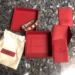 Valentino Garavani Rock-stud Leather Bracelet